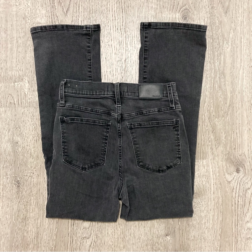 Madewell Cali Demi Boot Jeans Button Front Bellspring Wash Black Size 25 - Picture 6 of 12